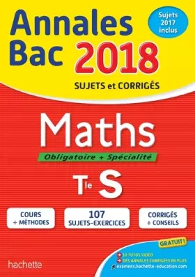 Couverture du produit · Annales Bac 2018 Maths Term S