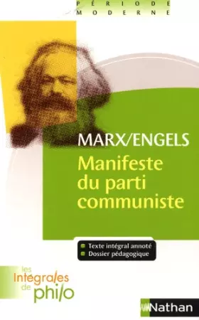 Couverture du produit · Intégrales de Philo - MARX/ENGELS, Manifeste du Parti Communiste