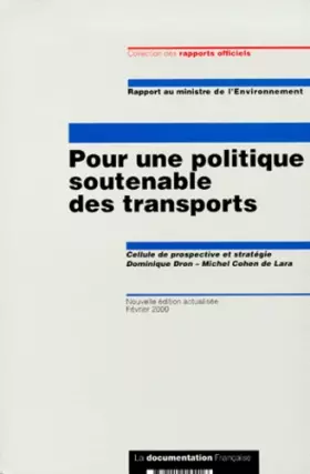 Couverture du produit · Politique soutenable du transports, édition 2000