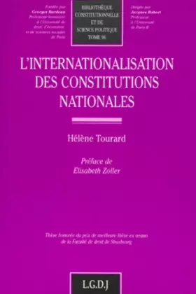 Couverture du produit · L'internationalisation des constitutions nationales