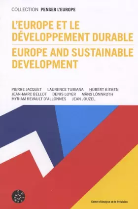Couverture du produit · L'Europe et le développement durable : Edition bilingue français-anglais