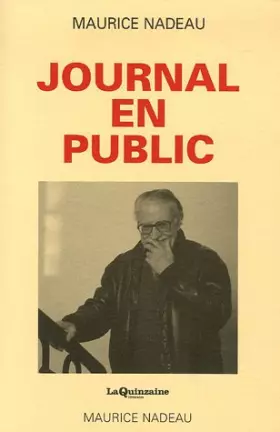 Couverture du produit · Journal en public