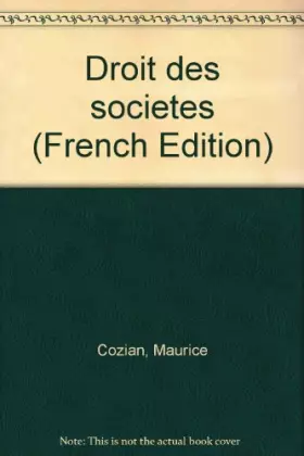 Couverture du produit · Droit des sociétés