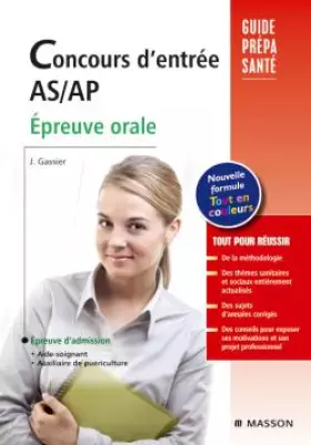 Couverture du produit · Concours d'entrée AS-AP. Épreuve orale