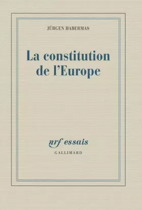 Couverture du produit · La constitution de l'Europe