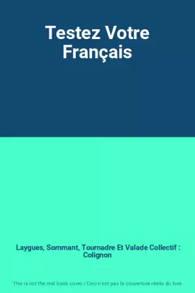 Couverture du produit · Testez Votre Français