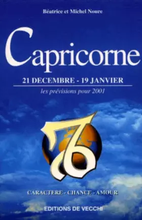 Couverture du produit · Capricorne. 21 Decembre-19 Janvier, Les Previsions Pour 2001