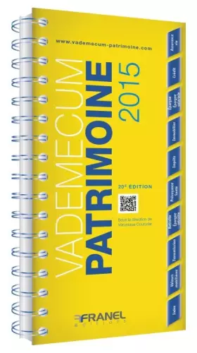 Couverture du produit · Vademecum du patrimoine 2015