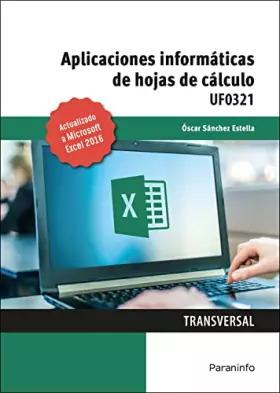 Couverture du produit · Aplicaciones informáticas de hojas de cálculo. Microsoft Excel 2016
