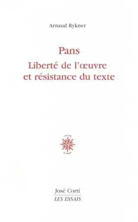 Couverture du produit · Pans : Liberté de l'oeuvre et résistance du texte