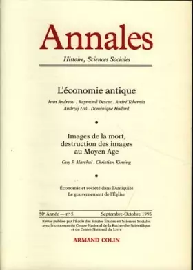 Couverture du produit · Annales histoire des sciences sociales, tome 50, numéro 5, 1995. Economie antique