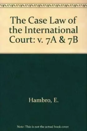 Couverture du produit · The Case Law of the International Court / La Jurisprudence de la Cour Internationale - 1971-1972