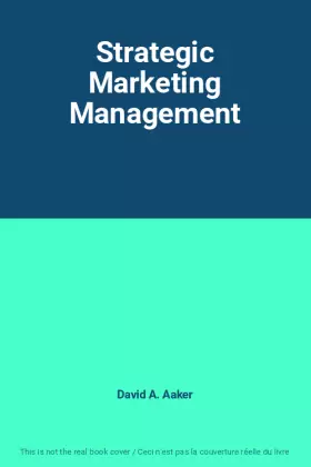 Couverture du produit · Strategic Marketing Management