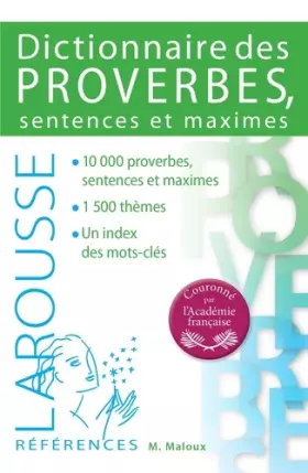Couverture du produit · Dictionnaire des proverbes sentences et maximes