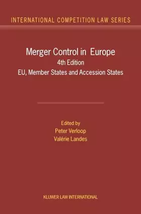 Couverture du produit · Merger Control in Europe: Eu, Member States and Accession States