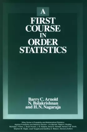 Couverture du produit · A First Course in Order Statistics