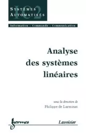 Couverture du produit · Analyse des systèmes linéaires