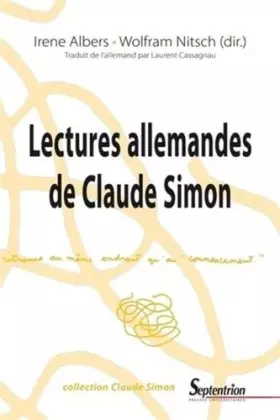 Couverture du produit · Lectures allemandes de Claude Simon