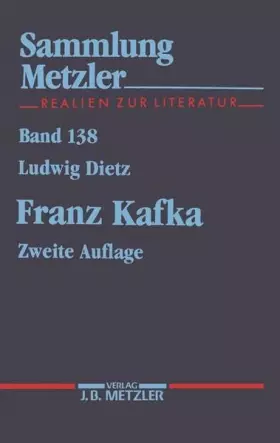 Couverture du produit · Franz Kafka (Sammlung Metzler) (German Edition)