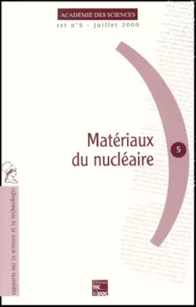 Couverture du produit · Matériaux du nucléaire