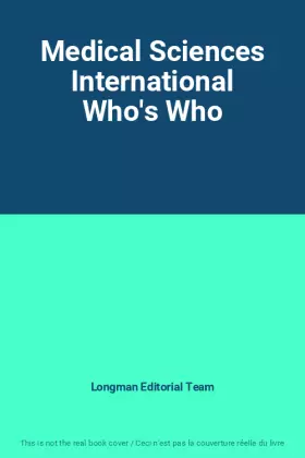 Couverture du produit · Medical Sciences International Who's Who