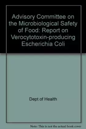 Couverture du produit · Report on Verocytotoxin-producing Escherichia Coli