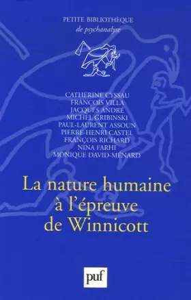 Couverture du produit · La nature humaine à l'épreuve de Winnicott