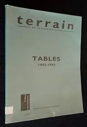 Couverture du produit · Terrain : tables 1983-1993
