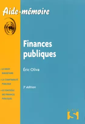 Couverture du produit · Finances publiques - 3e ed.: Aide-mémoire Sirey