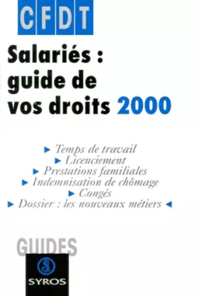 Couverture du produit · Salariés : guide de vos droits 2000