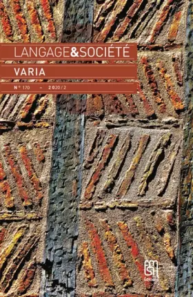 Couverture du produit · LANGAGE ET SOCIETE N 170 - 2020/2