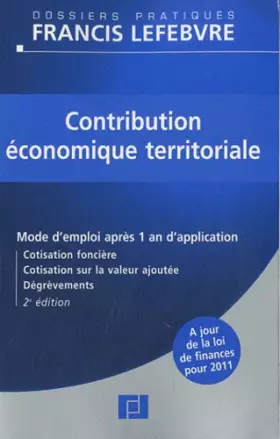 Couverture du produit · Contribution économique territoriale: Mode d'emploi après 1 an d'application