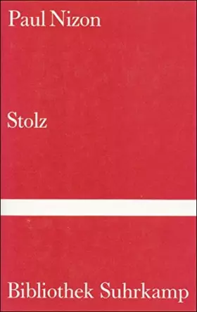 Couverture du produit · Stolz: Roman (Bibliothek Suhrkamp)
