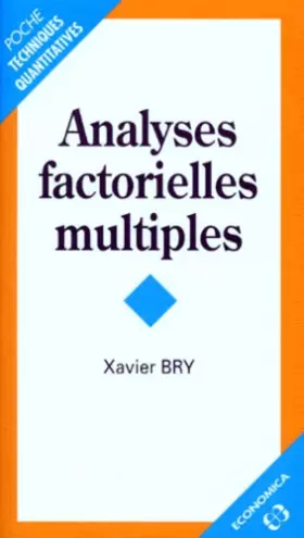 Couverture du produit · Analyses factorielles multiples