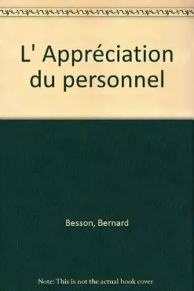 Couverture du produit · L' Appréciation du personnel