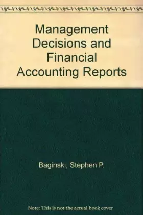 Couverture du produit · Management Decisions and Financial Accounting Reports