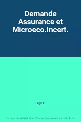 Couverture du produit · Demande Assurance et Microeco.Incert.