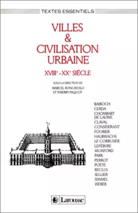 Couverture du produit · Villes et civilisation urbaine : XVIIIe-XXe siècle