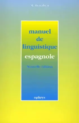 Couverture du produit · Manuel de linguistique espagnole