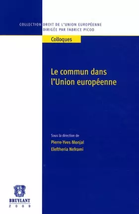 Couverture du produit · Le commun dans l'Union européenne