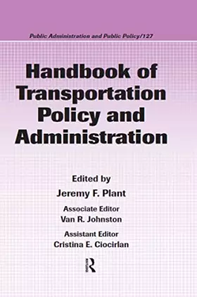 Couverture du produit · Handbook of Transportation Policy And Administration