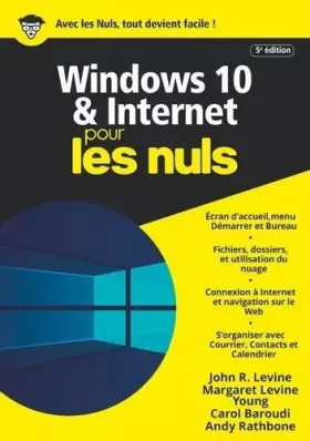 Couverture du produit · Windows 10 et Internet pour les Nuls, mégapoche, 5e éd.