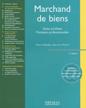Couverture du produit · Marchands de biens : Statut juridique, pratiques professionnelles