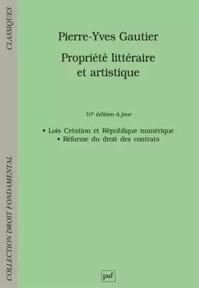 Couverture du produit · Propriété littéraire et artistique