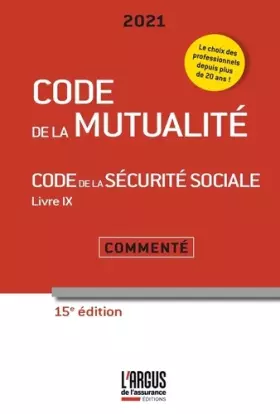 Couverture du produit · Code de la mutualité 2021 15ème édition