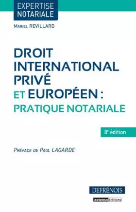 Couverture du produit · Droit international privé et communautaire : pratique notariale