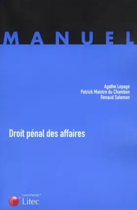 Couverture du produit · Droit pénal des affaires (ancienne édition)