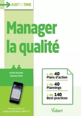 Couverture du produit · Manager la qualité: + de 40 plans d'action et plannings et + de 140 best practices