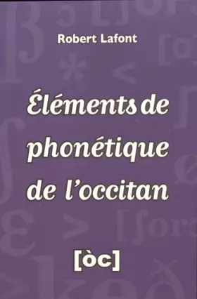 Couverture du produit · Eléments de phonétique de l'occitan
