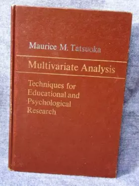 Couverture du produit · Multivariate Analysis: Techniques for Educational and Psychological Research